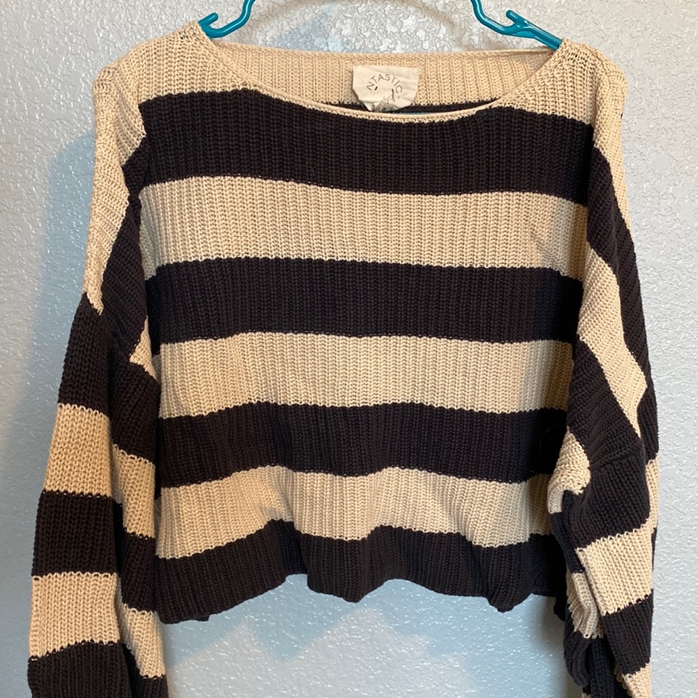 fantastic fawn striped sweater